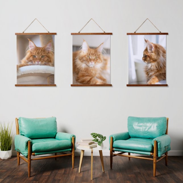 Add Your Family Cat Photo Custom Hanging Tapestry (Living Room)