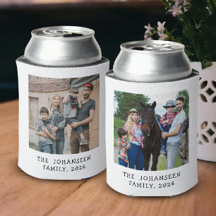 Add your Family Photo & Text Custom Can Cooler