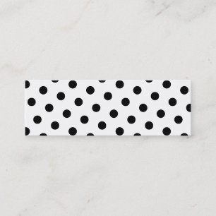 Add Your Favourite Colour to Black Polka Dots Mini Business Card