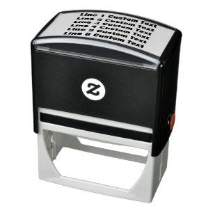 Add your favourite Text, Business 6 Lines Self-ink Self-inking Stamp