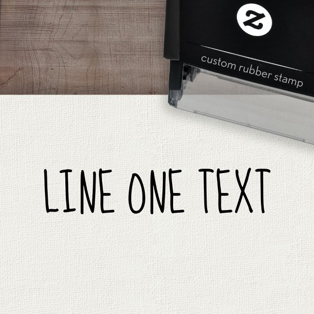 Add your favourite Text - One Line Handwritten Self-inking Stamp (Custom Self-Inking Rubber Stamp)