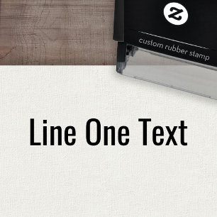 Add your favourite Text - One Line Sans Serif Font Self-inking Stamp