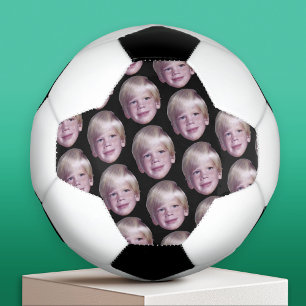 Add Your Floating Head Photo - Small Pattern Black Soccer Ball