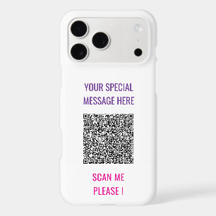 Add Your Funny QR Code and Custom Text iPhone Case