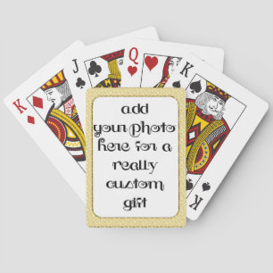 Add Your Goat Photo Gold Frame Bicycle® Play Playing Cards