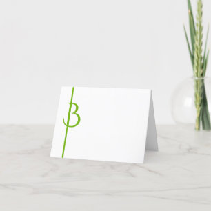 ADD YOUR GRACEFUL INITIAL TO VERTICAL GREEN LINE THANK YOU CARD