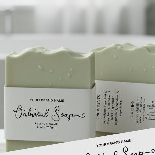 Add your IG & logo Homemade Soap wrap label