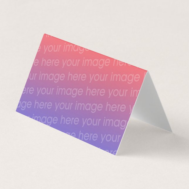 add your image folded blank template business card (Front)