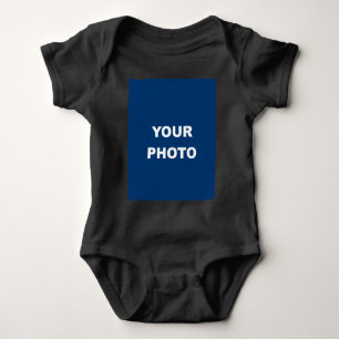 Add Your Image Photo Picture Logo Black Baby Bodysuit