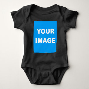 Add Your Image Photo Picture Logo Black Baby Bodysuit