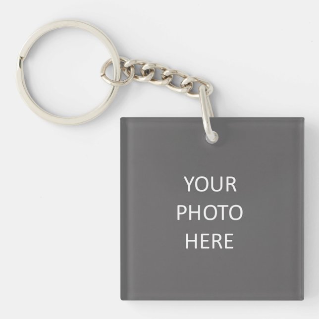 Add Your Image Photo Picture Logo Keychain (Front)