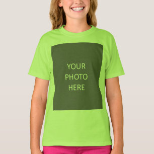 Add Your Image Photo Picture Logo Lime Green T-Shirt