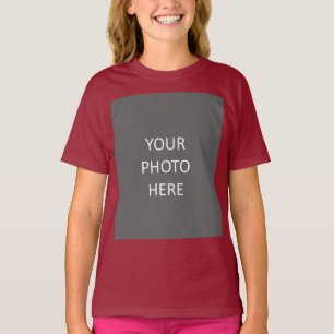 Add Your Image Photo Picture Logo Maroon T-Shirt