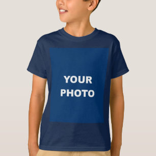 Add Your Image Photo Picture Logo Navy Blue T-Shirt