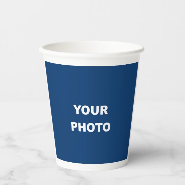 Add Your Image Photo Picture Logo  Paper Cups (Front)