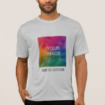 Add Your Image Text Here Mens Activewear Sport T-Shirt<br><div class="desc">Add Your Image Text Here Template Mens Sport-Tek Competitor Activewear Grey T-Shirt.</div>