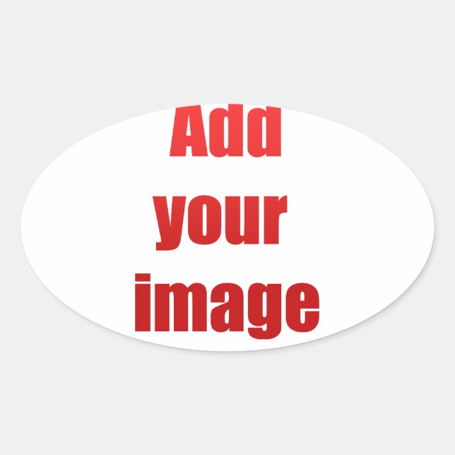 Add your image to customize oval sticker (Front)