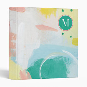 Add Your Initial Fresh Face Abstract Binder