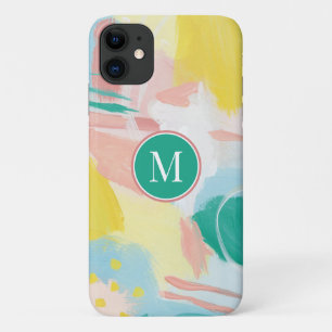 Add Your Initial   Fresh Face Abstract iPhone 11 Case