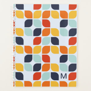 Add Your Initial   Vintage Geometric Pattern Planner