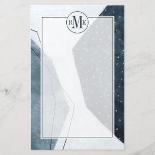 Add Your Initials   Adjacent Abstraction Stationery