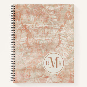 Add Your Initials   Garnet Weft Notebook