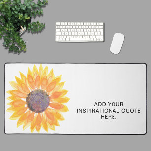 Add Your Inspirational Quote Floral Desk Mat