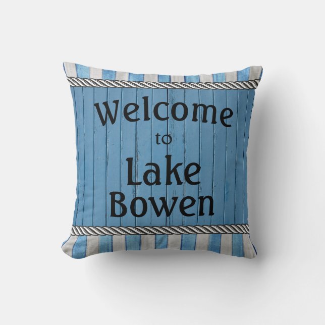 Add Your  Lake Personalized Lake Pillow (Front)