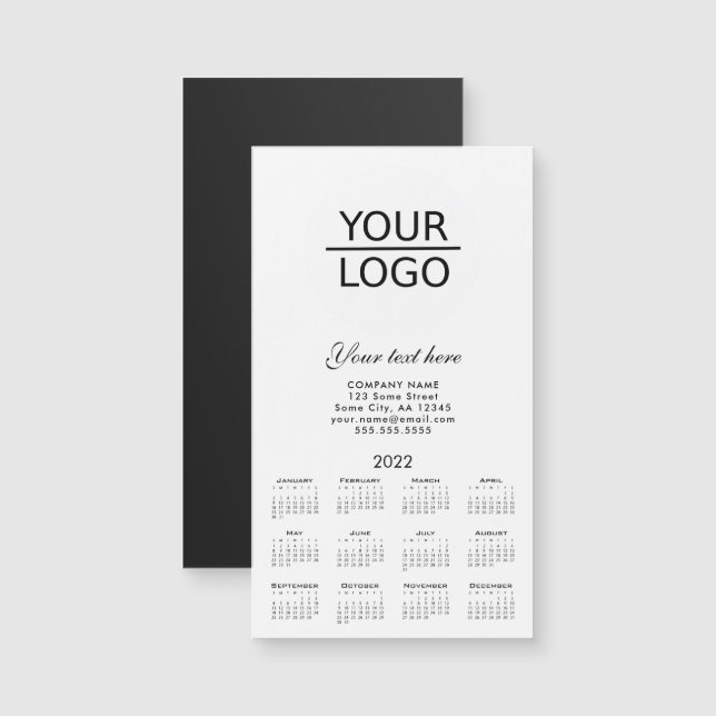 Add your Logo 2022 Calendar Company Promotion  (Front/Back)