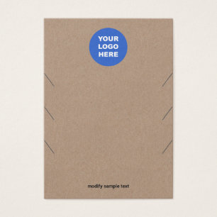 Add Your Logo 3 Necklace Kraft Display Card