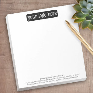 Add Your Logo and 3 Lines of Text - Minimal Notepad