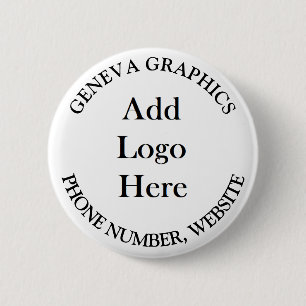 Add Your Logo and Business Information 2 Inch Round Button
