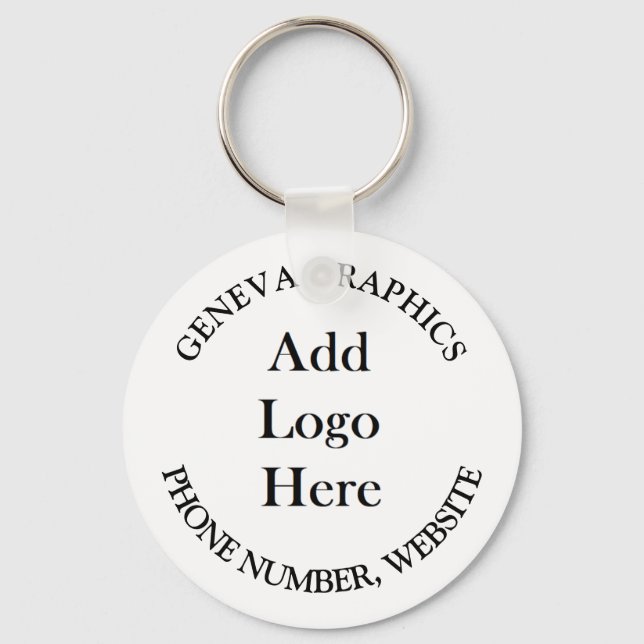 Add Your Logo and Business Information Keychain (Front)