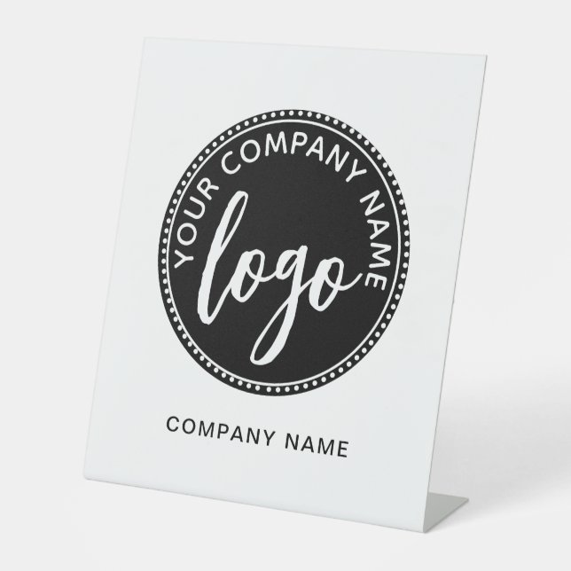 Add Your Logo And Company Name Pedestal Sign (Front)