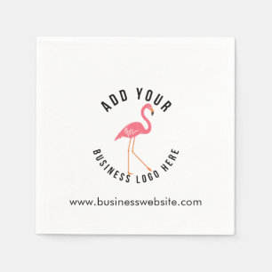 Add Your Logo and Company Website Custom Paper Napkin