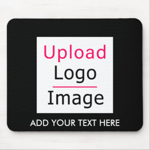 Add Your Logo and Custom Text Modern Business Chic Mouse Pad