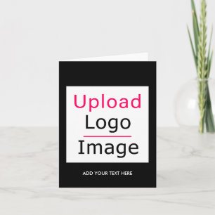 Add Your Logo and Custom Text Modern Business Chic Note Card