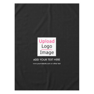 Add Your Logo and Custom Text Modern Business Chic Tablecloth