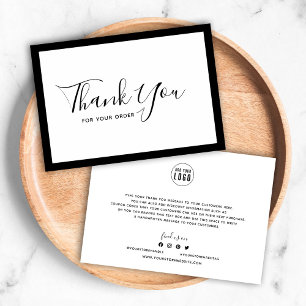 Add Your Logo and Editable Border Colour Thank You Card