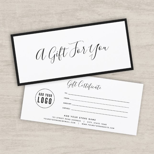 Add Your Logo and Editable Border Gift Certificate (Creator Uploaded)