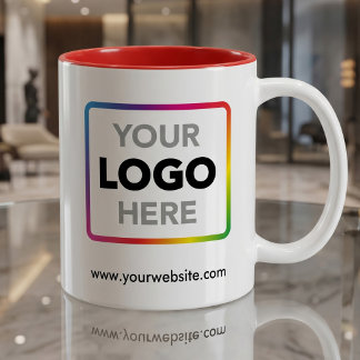 Add Your Logo and Website | Business Branded Promo Coffee Mug