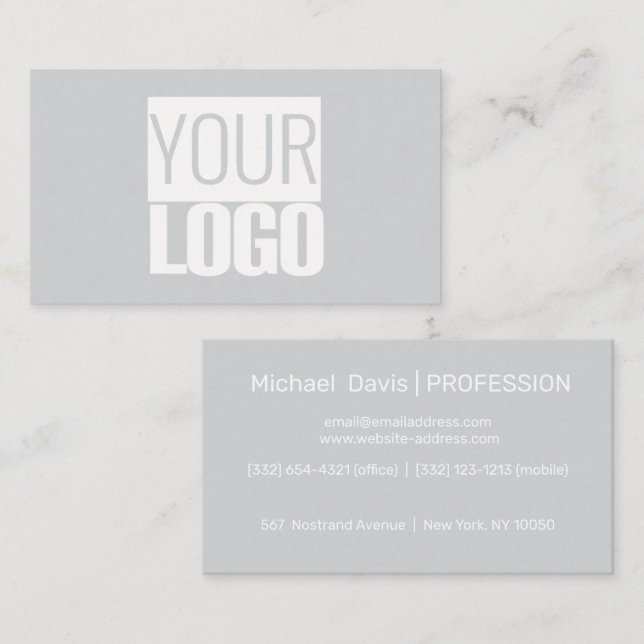  add your  logo  any  color  business card (Front/Back)
