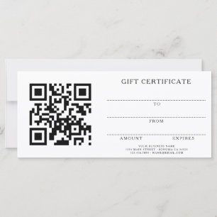 Add Your Logo Beauty Gift Certificate QR Code