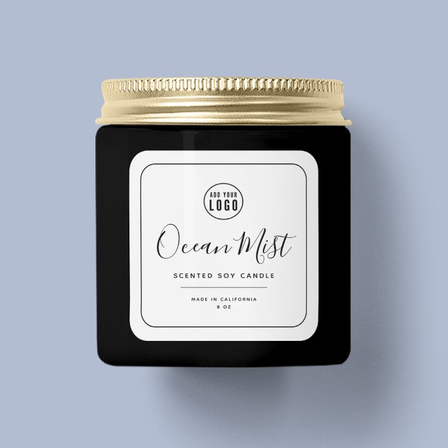 Add Your Logo Black Border Product Label (Creator Uploaded)