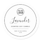 Add Your Logo Black Border Round Product Label