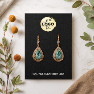 Add Your Logo - Black Earring Display Card