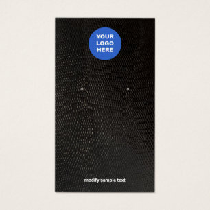 Add Your Logo Black Lizard Earring Display Card