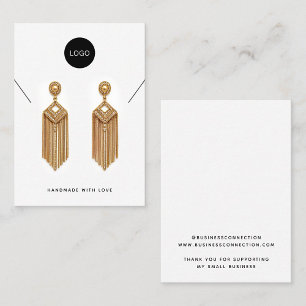 Add Your Logo Brand Necklace Earrings Display Card