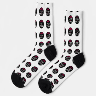 Add Your Logo Business Chic Promotional White Socks