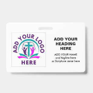 ADD YOUR LOGO Business Church Badge